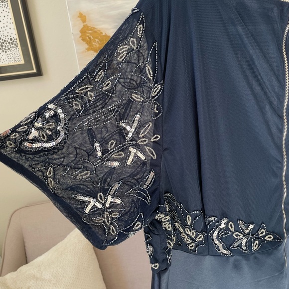 Lovedrobe Luxe (ASOS) Embellished V-Neck Midi Dress (US Size 28) - Picture 12 of 13